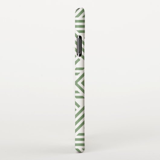 Coque iPhone XS Max Élégant Monogramme Motif vert (Côté droit)