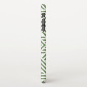Coque iPhone XS Max Élégant Monogramme Motif vert (Côté gauche)