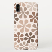 Coque iPhone XS Max Fleurs Abstraites (B) Crème Brown de Taupe (Dos)