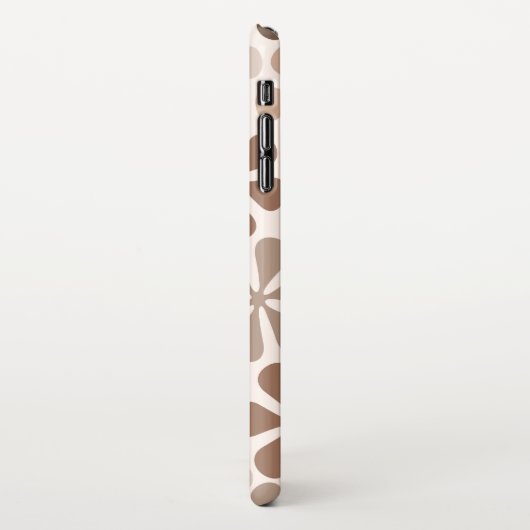 Coque iPhone XS Max Fleurs Abstraites (B) Crème Brown de Taupe (Côté gauche)