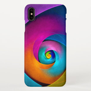 Coque iPhone XS Max Floral moderne Art Abstrait rose Bleu Motif #17