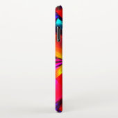 Coque iPhone XS Max Floral moderne Art Abstrait Rouge Bleu Motif #07 (Côté droit)