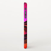 Coque iPhone XS Max Floral moderne Art Abstrait Rouge Bleu Motif #07 (Côté gauche)