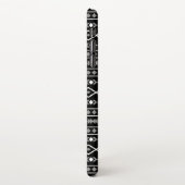 Coque iPhone XS Max Formes Aztec Motif gris noir (Côté gauche)