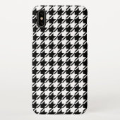 Coque iPhone XS Max Houndstooth BW Rpt Motif (Dos)