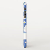 Coque iPhone XS Max Jolies petites marguerites en bleu (Côté gauche)