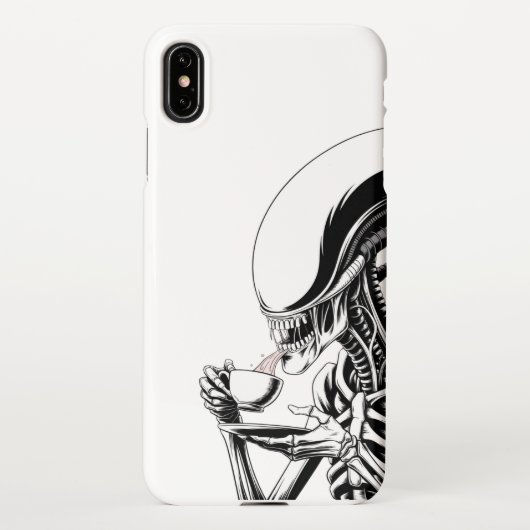 Coque iPhone XS Max L'heure du thé extraterrestre (Dos)