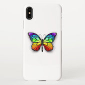 Coque iPhone XS Max Monarque papillon arc-en-ciel (Dos)