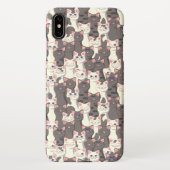 Coque iPhone XS Max Motif de chats blancs et gris (Dos)
