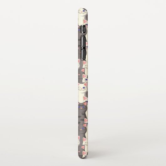 Coque iPhone XS Max Motif de chats blancs et gris (Côté gauche)