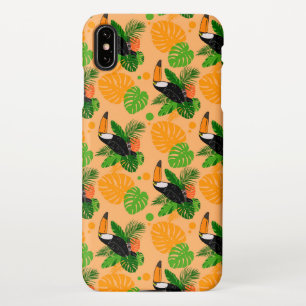 Coque iPhone XS Max Oiseau tropical Toucan Motif sans couture