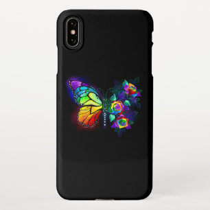 Coque iPhone XS Max Papillon arc-en-ciel