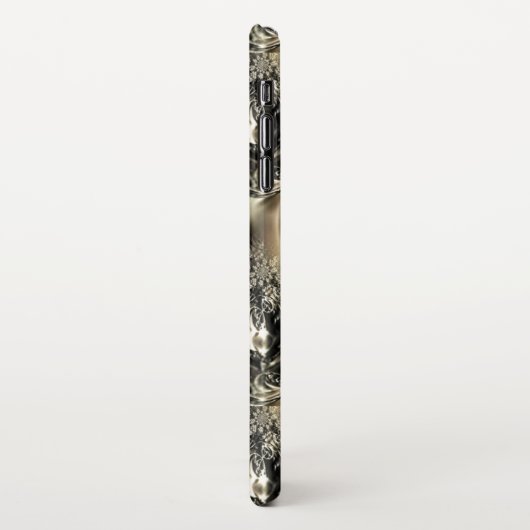 Coque iPhone XS Max Perles dorées (Côté gauche)