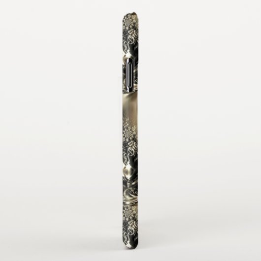 Coque iPhone XS Max Perles dorées (Côté droit)