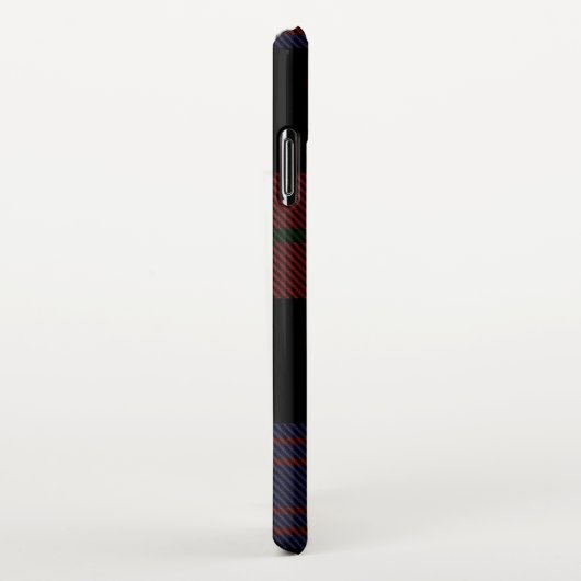 Coque iPhone XS Max Personnalisé TARTAN Plaid Nom manuscrit moderne (Côté droit)