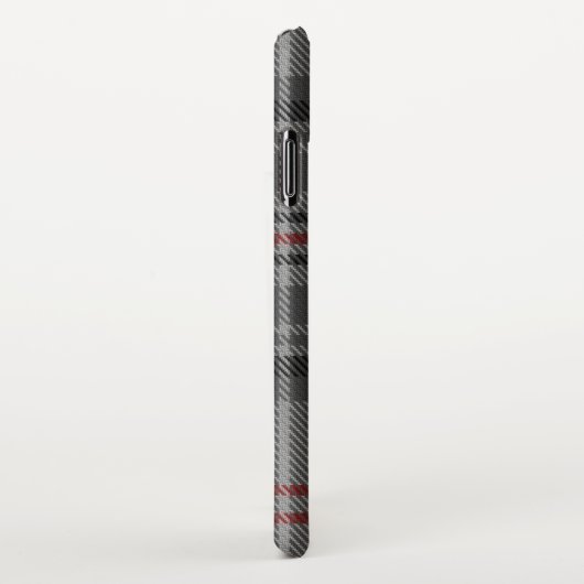 Coque iPhone XS Max Personnalisé TARTAN Plaid Nom manuscrit moderne (Côté droit)