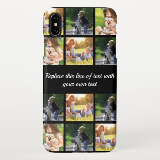 Coque iPhone XS Max Personnaliser le collage photo et le texte Coque-M (Dos)