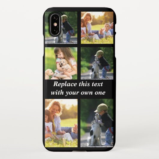 Coque iPhone XS Max Personnaliser le collage photo et le texte Coque-M (Dos)