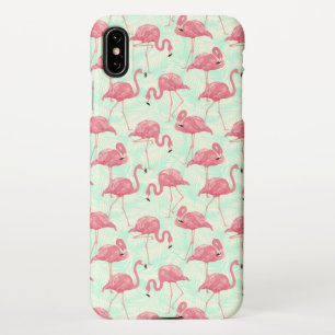 Coque iPhone XS Max Preppy Chic Elegant Pink Flamingo Motif