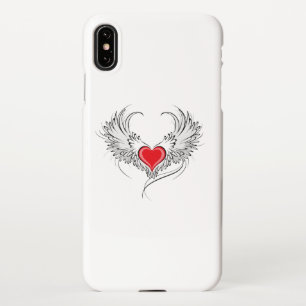 Coque iPhone XS Max Red Angel Coeur avec ailes