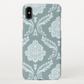 Coque iPhone XS Max Rococo Damask Art I Duck Egg Blue+Teal (Dos)
