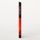 Coque iPhone XS Max Rouge Vert Floral Moderne Art Abstrait Motif #02 (Côté gauche)