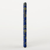 Coque iPhone XS Max Scorpio Zodiac+Astrologie Symboles Motif Gld+Blues (Côté droit)