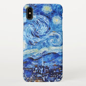 Coque iPhone XS Max Van Gogh - La Nuit étoilée - Blancs Noël (Dos)