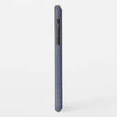 Coque iPhone XS Monogrammed bleu ardoise (Dos/Gauche)