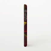 Coque iPhone XS Rouge vert moderne Floral Abstrait Art Motif #05 (Côté gauche)