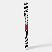 Coque iphone Zebra moderne - Monogramme Gras (Verso / Gauche)