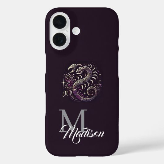 Coque iphone Zodiac Scorpio personnalisé (Verso)