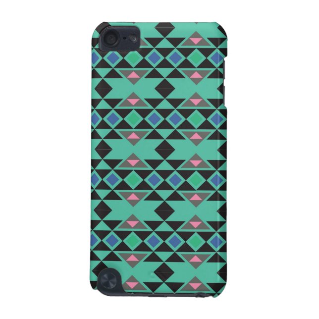 Coque iPod Touch 5G Motif turquoise de hippie aztèque tribal (Dos)