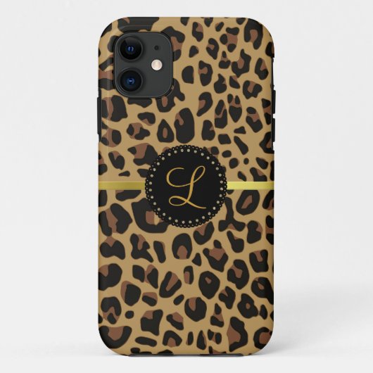 Coque Jaguar Print Monogramme iPhone 5 (Dos)