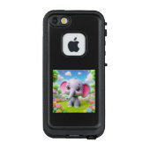 COQUE LifeProof POUR iPhone  お花畑の中のゾウさん (Dos)