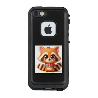 COQUE LifeProof FRÄ’ POUR iPhone SE/5/5s  赤と白のチェックのスカーフがトレードマークだよ💛アライグマのポポ