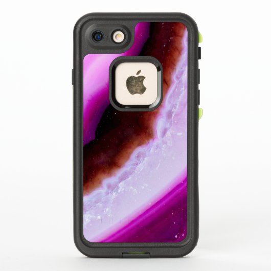 Coque LifeProof Pour iPhone Agate violet poli avec quartz (Dos)