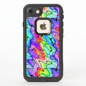 Coque LifeProof Pour iPhone Arc-en-ciel Abstrait en stylo et aquarelle (Dos)