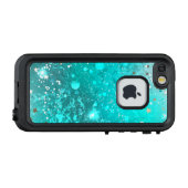 Coque LifeProof Pour iPhone Arrière - plan à huile Turquoise de la menthe (Dos Horizontal)