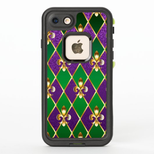 Coque LifeProof Pour iPhone Arrière - plan de bijoux Mardi Gras (Dos)