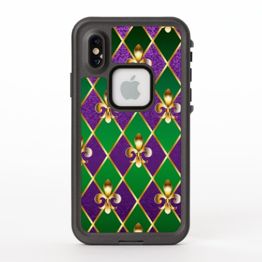Coque LifeProof Pour iPhone Arrière - plan de bijoux Mardi Gras (Dos)
