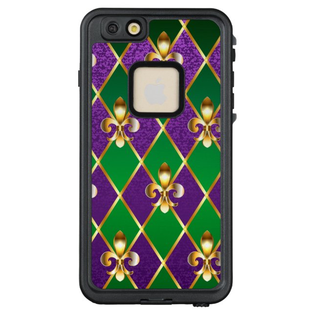 Coque LifeProof Pour iPhone Arrière - plan de bijoux Mardi Gras (Dos)