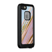 Coque LifeProof Pour iPhone Arrière - plan rose texturé (Dos/Droite)