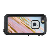 Coque LifeProof Pour iPhone Arrière - plan rose texturé (Dos Horizontal)