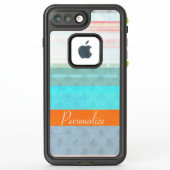 Coque LifeProof Pour iPhone Bandes Patinées et ombrées personnalisées (Dos)