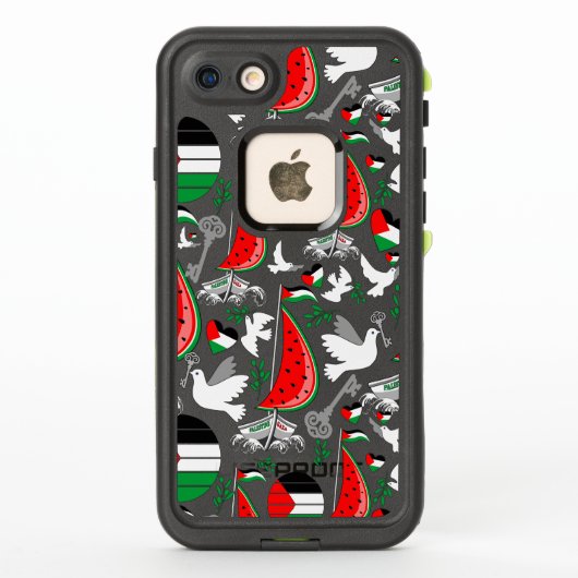 Coque LifeProof Pour iPhone Bateaux de la Flottille de la Liberté Mondiale à G (Dos)