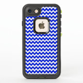 Coque LifeProof Pour iPhone Bleu clair et blanc Chevron (Dos)