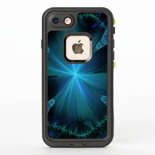 Coque LifeProof Pour iPhone Bleu méduse Abstraite (Dos)