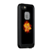 Coque LifeProof Pour iPhone Blooming Fire Rose (Dos/Droite)