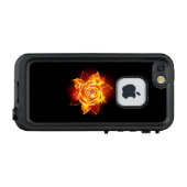 Coque LifeProof Pour iPhone Blooming Fire Rose (Dos Horizontal)